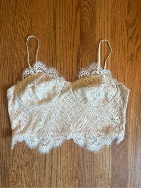 Lush Ivory Lace Crop Top